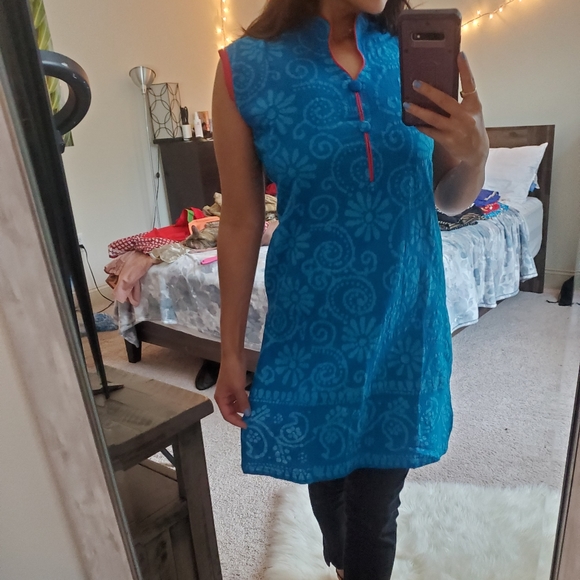 Blue Indian Kurta - Picture 4 of 4